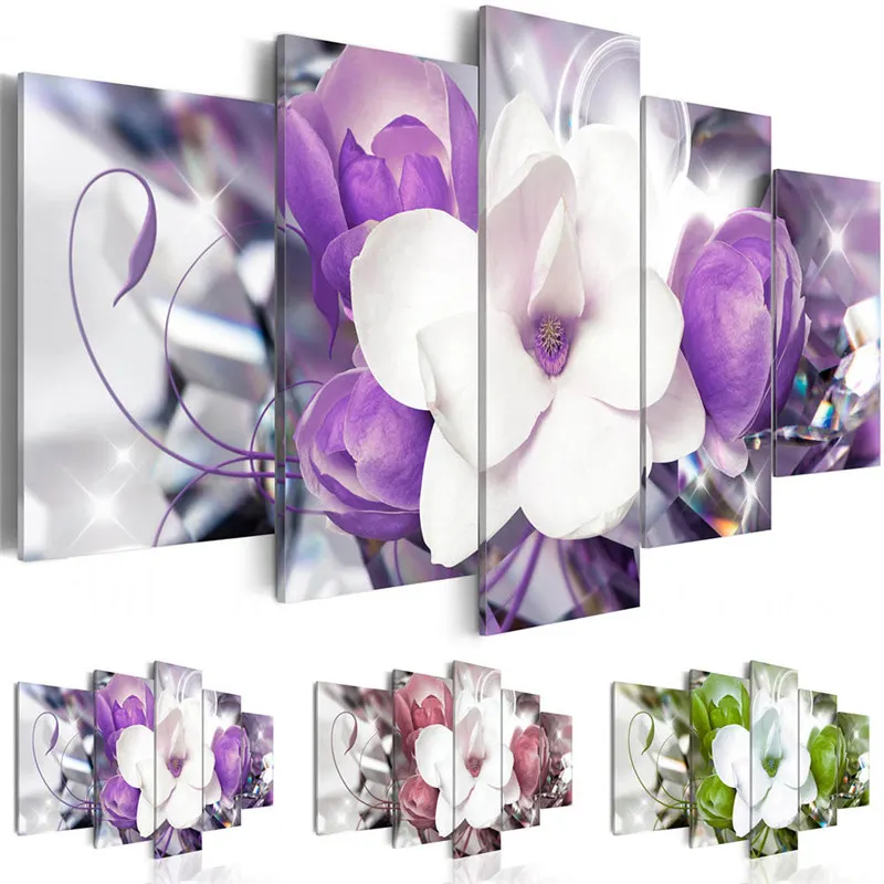 Modern Painting Canvas 5 Panels Beautiful Elegant White Flower Wall Art Picture Home Decor Pictures for Living Room
Modern Painting Canvas 5 Panels Beautiful Elegant White Flower Wall Art Picture Home Decor Pictures for Living Room