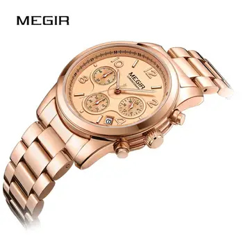 MEGIR Women Watch Luxury Romantic Wristwatch Waterproof Stainless Auto Date Clock Fashion Top Brand Chronograph Current Reloj
MEGIR Women Watch Luxury Romantic Wristwatch Waterproof Stainless Auto Date Clock Fashion Top Brand Chronograph Current Reloj