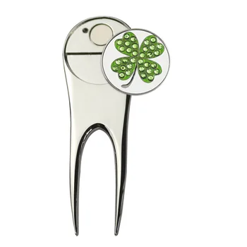 PINMEI Crystal Clover Golf Ball Mark Magnetic Golf Divot Repair Tool Sets Pack of 2 Golf Pitch Forks Tools and Golf markers Set
PINMEI Crystal Clover Golf Ball Mark Magnetic Golf Divot Repair Tool Sets Pack of 2 Golf Pitch Forks Tools and Golf markers Set