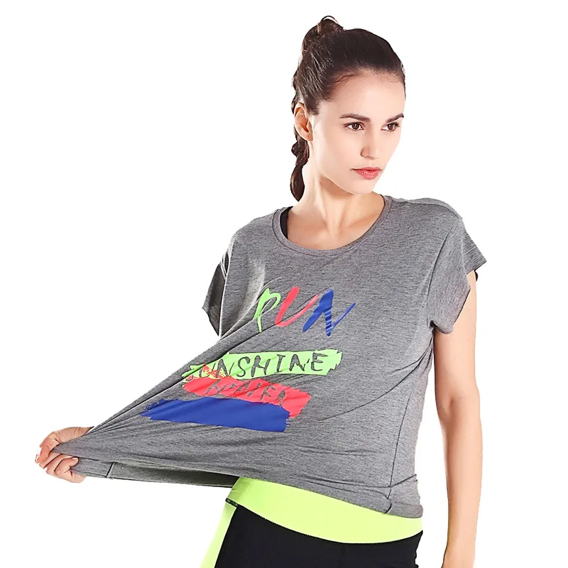 Women Gym Crop Top Gray Workout Yoga T Shirt Letters Short Sleeve Fitness Training Sport Tank Top 2019 Running Clothes for Women
Women Gym Crop Top Gray Workout Yoga T Shirt Letters Short Sleeve Fitness Training Sport Tank Top 2019 Running Clothes for Women