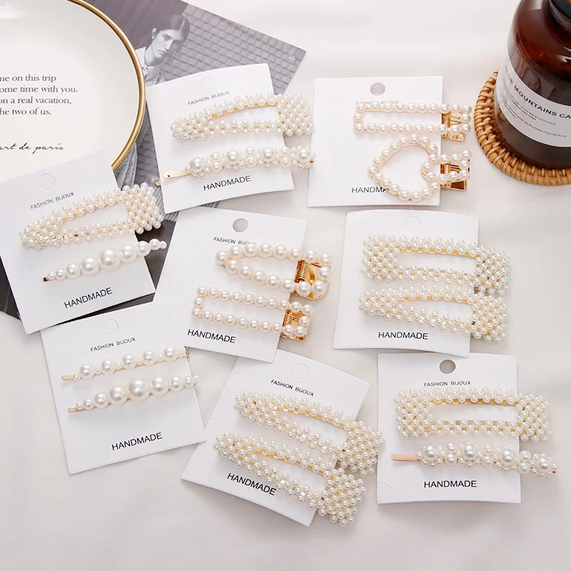 New 2PCS/Set Fashon Full Pearls Geometric Hairpins For Women Girls Sweet Headband Hair Clips Barrettes Lady Hair Accessories
New 2PCS/Set Fashon Full Pearls Geometric Hairpins For Women Girls Sweet Headband Hair Clips Barrettes Lady Hair Accessories