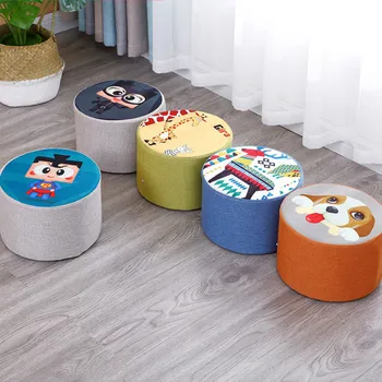Household round low stools fashion fabric wooden sofa Ottomans living room change shoes bench children small stool mx7091140
Household round low stools fashion fabric wooden sofa Ottomans living room change shoes bench children small stool mx7091140