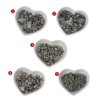 JAVRICK 100PCS Assorted Tibetan Silver Flower Spacer Beads Caps Pendants Jewelry Finding
JAVRICK 100PCS Assorted Tibetan Silver Flower Spacer Beads Caps Pendants Jewelry Finding