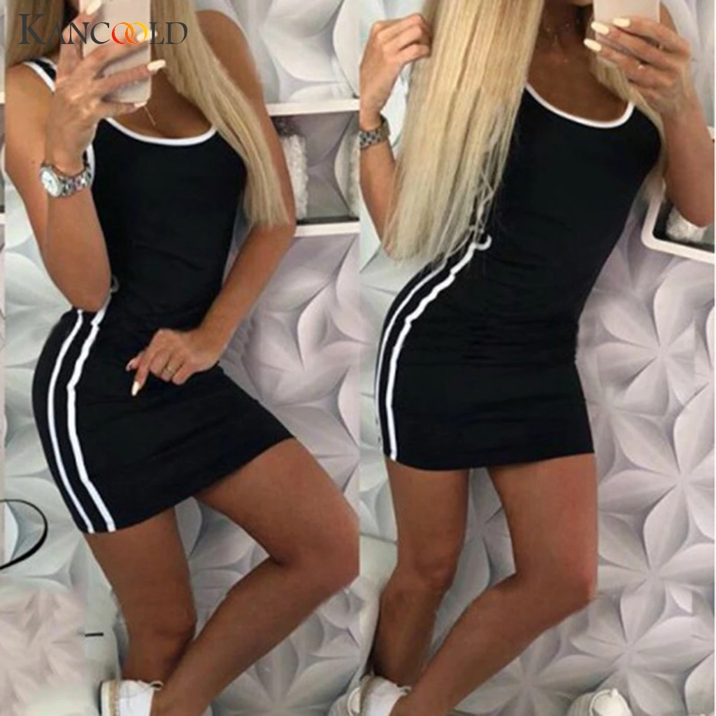 KANCOOLD dress Women Sexy Hip Solid Tissue Striped Dress Summer U-Neck Sleeveless Bodycon fashion new dress women 2019Mar21
KANCOOLD dress Women Sexy Hip Solid Tissue Striped Dress Summer U-Neck Sleeveless Bodycon fashion new dress women 2019Mar21