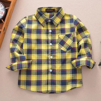 Children Long Sleeve Shirt Turn-down Collar Plaid Girl Shirts For Boys Fashion 100% Cotton Kids Cool Clothes 2-12 Years
Children Long Sleeve Shirt Turn-down Collar Plaid Girl Shirts For Boys Fashion 100% Cotton Kids Cool Clothes 2-12 Years