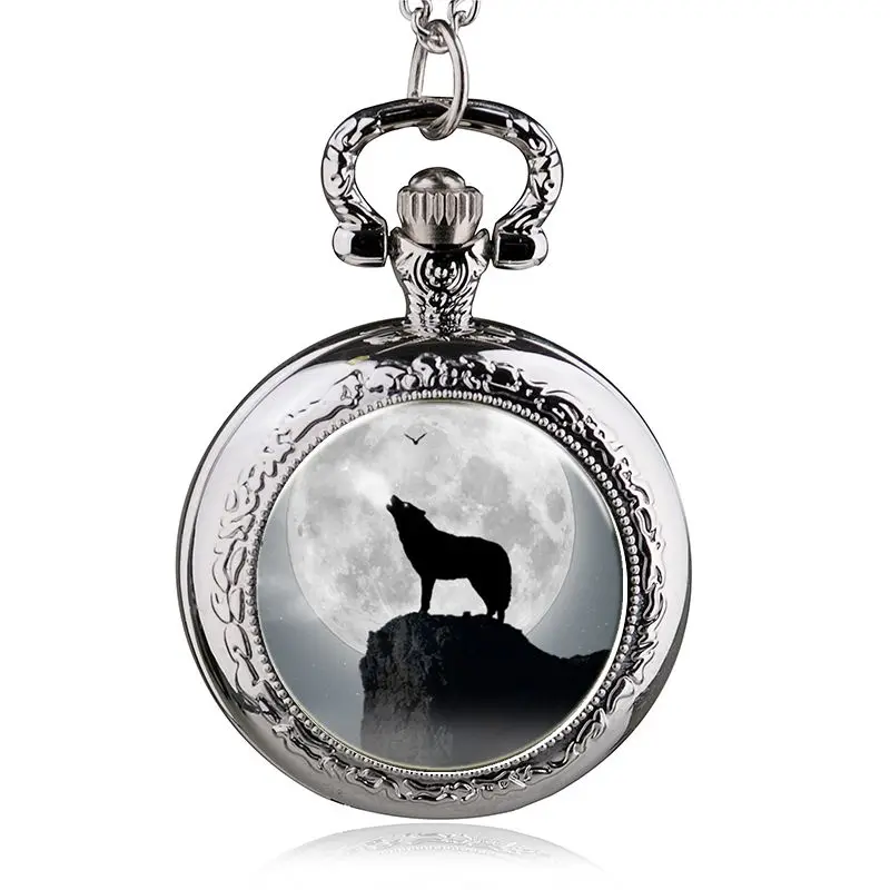 Top Brand Stainless Steel Quartz Pocket Watch Wolft Fob Chain Watch Men Women Best Gift HB078
Top Brand Stainless Steel Quartz Pocket Watch Wolft Fob Chain Watch Men Women Best Gift HB078