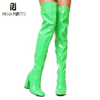 Prova Perfetto Sexy Bright Patent Leather Boots Party Shoes Woman Over The Knee Boots Girls Fancy Dress High-Heel Women Boots
Prova Perfetto Sexy Bright Patent Leather Boots Party Shoes Woman Over The Knee Boots Girls Fancy Dress High-Heel Women Boots