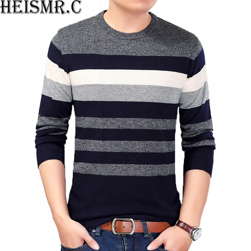 2018 New Winter Men'S Wool Sweater Mens Smart Casual O-Neck Cashmere Sweaters Male Knitted Striped Thick Band Pullovers BDK171
2018 New Winter Men'S Wool Sweater Mens Smart Casual O-Neck Cashmere Sweaters Male Knitted Striped Thick Band Pullovers BDK171