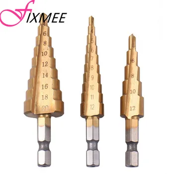 3 Pcs/set HSS Titanium Coated Straight Flute Step Drill Bits Essential Hardware Tool Pagoda Drill Bit Set wood tool hand drill
3 Pcs/set HSS Titanium Coated Straight Flute Step Drill Bits Essential Hardware Tool Pagoda Drill Bit Set wood tool hand drill