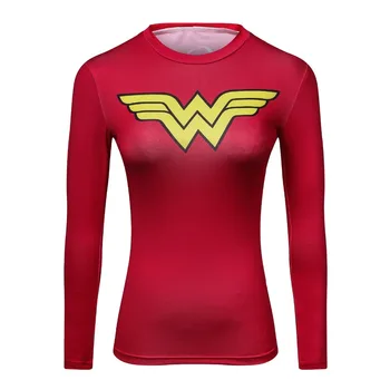 Women T-shirt Bodys costume superman/batman T Shirt Long Sleeve Girl Fitness Tights Compression tshirts
Women T-shirt Bodys costume superman/batman T Shirt Long Sleeve Girl Fitness Tights Compression tshirts