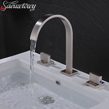 Nickel Brass Bathroom Basin Faucet 3 Holes 2 Handle Sink Mixer Tap Widespread 8"
Nickel Brass Bathroom Basin Faucet 3 Holes 2 Handle Sink Mixer Tap Widespread 8"
