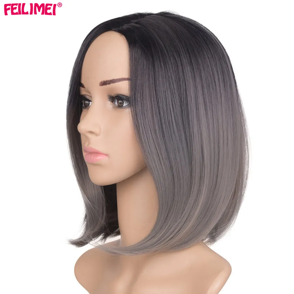 Feilimei Full Head Ombre Gray Wig Short Straight Gradient 10inch 160g Colored Heat Resistant Synthetic Hair Women Cosplay Wigs
Feilimei Full Head Ombre Gray Wig Short Straight Gradient 10inch 160g Colored Heat Resistant Synthetic Hair Women Cosplay Wigs