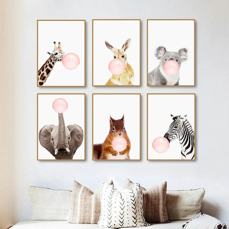 Pink Balloon Hot Nordic cartoon A zebra cute kids room decor art canvas living Warm family painting HD Poster Wall Pictures
Pink Balloon Hot Nordic cartoon A zebra cute kids room decor art canvas living Warm family painting HD Poster Wall Pictures