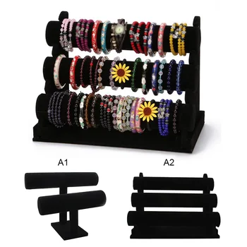 Black Portable Mult-layer Velvet Bracelet Bangle Necklace Display Stand Holder Headwear Watch Jewelry Organizer T-Bar Rack
Black Portable Mult-layer Velvet Bracelet Bangle Necklace Display Stand Holder Headwear Watch Jewelry Organizer T-Bar Rack