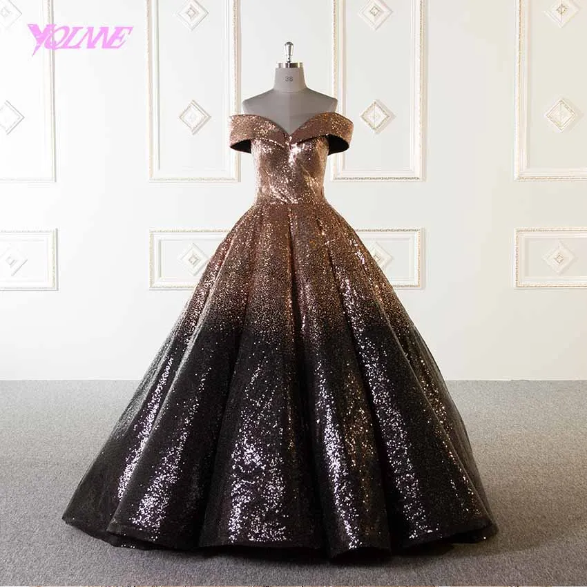 YQLNNE 2018 Ball Gown Prom Dresses Off the Shoulder Long Evening Gown Vestido de Festa Gradient Sequins Lace-up
YQLNNE 2018 Ball Gown Prom Dresses Off the Shoulder Long Evening Gown Vestido de Festa Gradient Sequins Lace-up