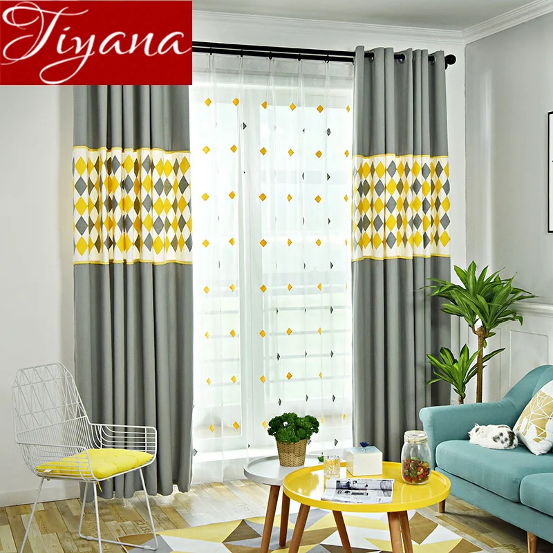 Grey Curtain Yellow Stitching for Boys Kids Room Modern Geometric Blackout Sheer Fabrics Solid Drapes Window Treatment X322 #30
Grey Curtain Yellow Stitching for Boys Kids Room Modern Geometric Blackout Sheer Fabrics Solid Drapes Window Treatment X322 #30
