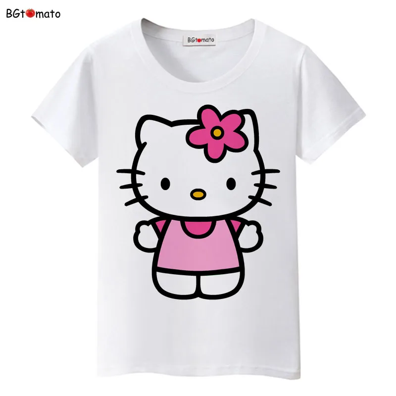 BGtomato Lovely Hellow Kitty cat t shirt women summer cool cartoon shirt Brand Good quality comfortable soft cotton shirts
BGtomato Lovely Hellow Kitty cat t shirt women summer cool cartoon shirt Brand Good quality comfortable soft cotton shirts