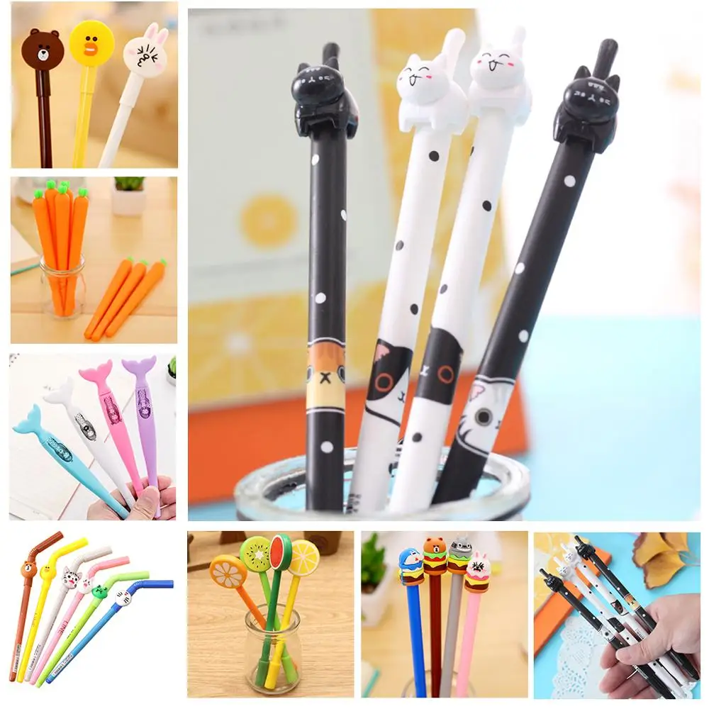 Black Cat Bear Gel Pen Novelty Korean kawai Animal Stationary Fruit Travel Planning Cute Student School Writing Stationery Thing
Black Cat Bear Gel Pen Novelty Korean kawai Animal Stationary Fruit Travel Planning Cute Student School Writing Stationery Thing