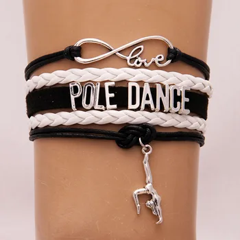 (10Pcs/Lot) Infinity Love Pole Dance Bracelet & Bangles GYM Charm Braided Leather Bracelet Jewelry For Women Rainbow Color
(10Pcs/Lot) Infinity Love Pole Dance Bracelet & Bangles GYM Charm Braided Leather Bracelet Jewelry For Women Rainbow Color