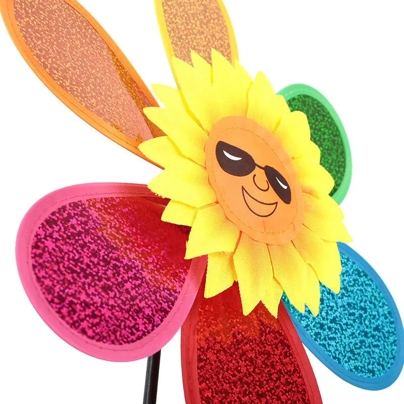 Plastic Child Windmill Color DIY Glasses Sunflower Sequins Windmills Outdoor Sports Fun Toy Party Game Garden Winnower
Plastic Child Windmill Color DIY Glasses Sunflower Sequins Windmills Outdoor Sports Fun Toy Party Game Garden Winnower