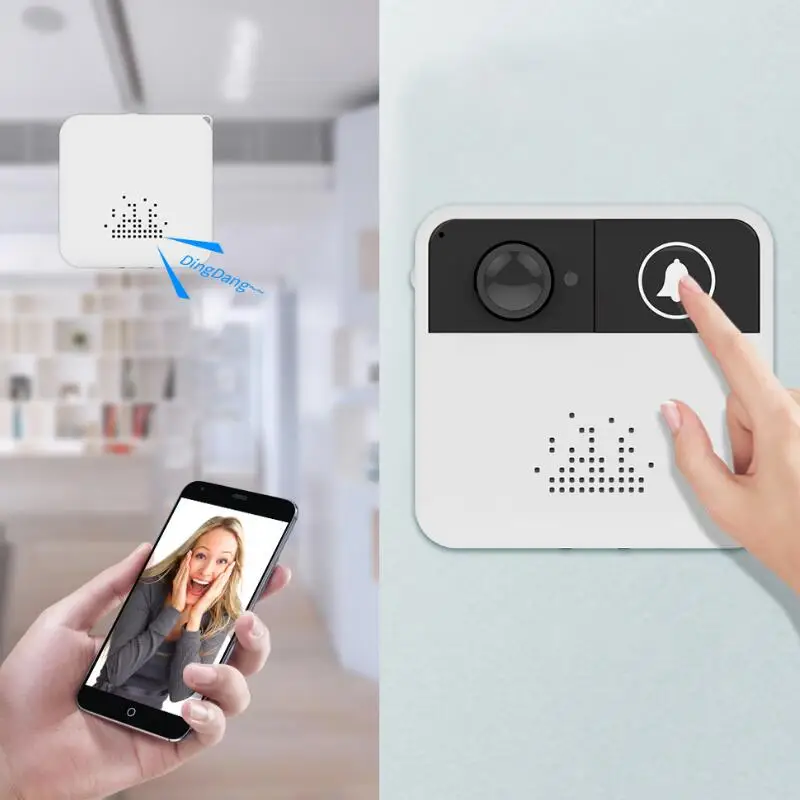 Smart Wireless WiFi Security Fine-quality DoorBell Smart Video Door Phone Visual Recording Mobile Phone Remote Camera Monitoring
Smart Wireless WiFi Security Fine-quality DoorBell Smart Video Door Phone Visual Recording Mobile Phone Remote Camera Monitoring