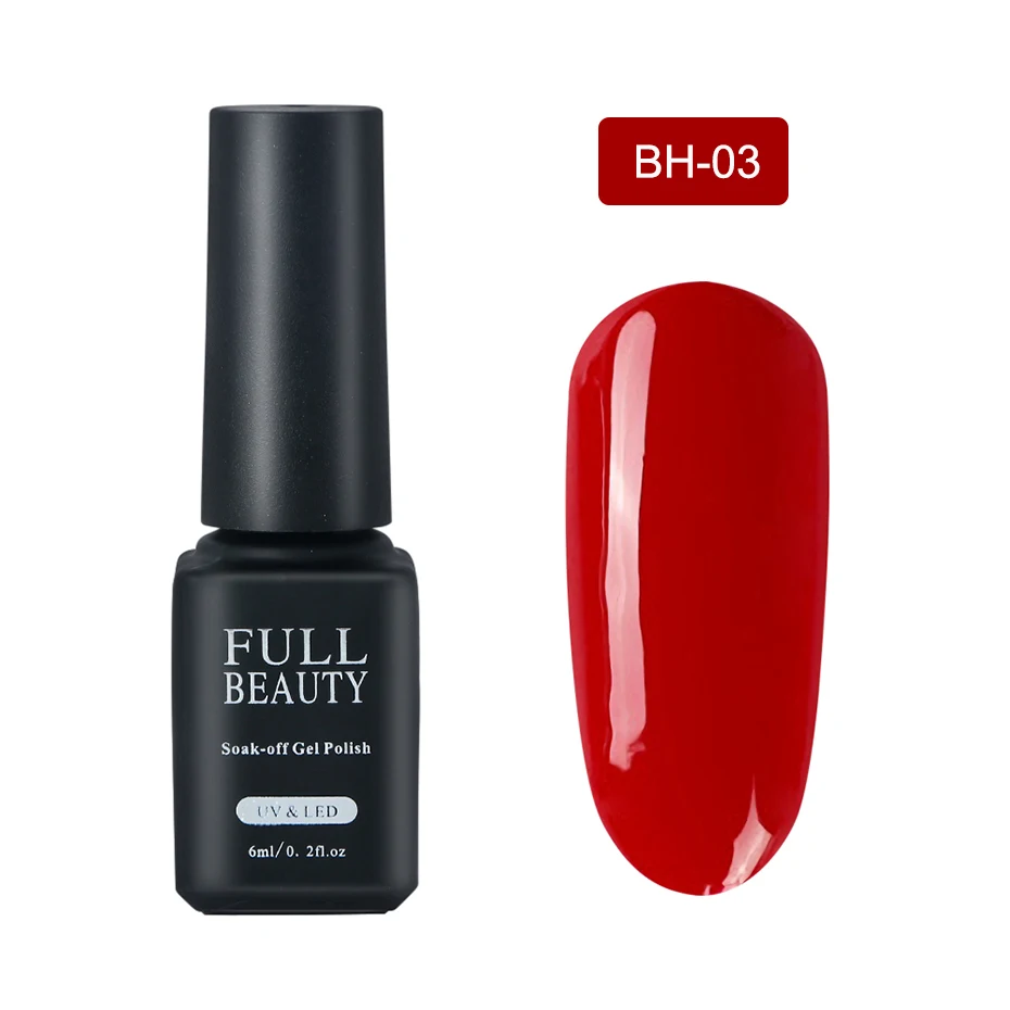 6ml Charm UV Nail Gel Varnish Gorgeous Wine Red Pure Color Lacquer Soak Off Polish Base Top Coat Manicure Decor Tools LABH01-06 (10)