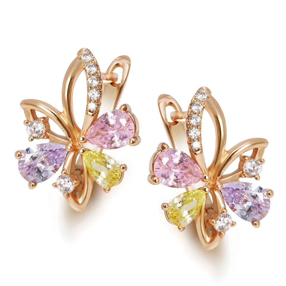 MxGxFam Light Multicolor Zircon Flowers Earrings Hoop For Women Gold color 18 k Fashion Jewelry AAA+
MxGxFam Light Multicolor Zircon Flowers Earrings Hoop For Women Gold color 18 k Fashion Jewelry AAA+