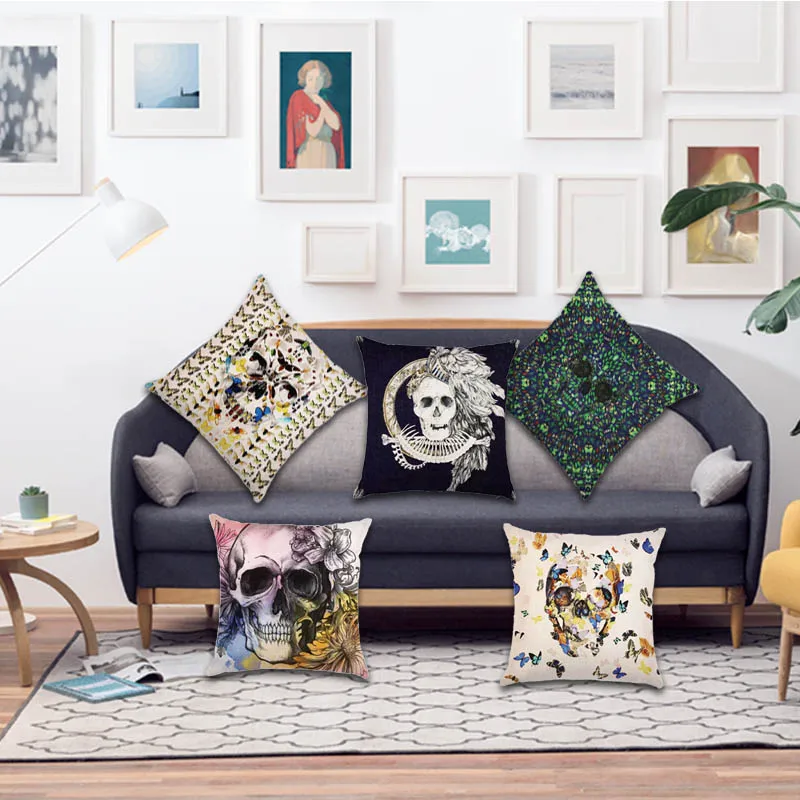 Sugar Skull 45x45cm Square Cushion Cover for Living Room Home Decorative Cotton Pillows Case Pillowcase Cushion Cover for Sofa
Sugar Skull 45x45cm Square Cushion Cover for Living Room Home Decorative Cotton Pillows Case Pillowcase Cushion Cover for Sofa