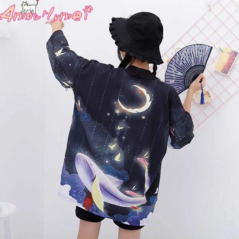 Summer Harajuku Women Japanese Kimono Cardigan 2018 Vintage Cartoon Digital Print Chiffon Loose Cardigan Sun Protection Blouse
Summer Harajuku Women Japanese Kimono Cardigan 2018 Vintage Cartoon Digital Print Chiffon Loose Cardigan Sun Protection Blouse