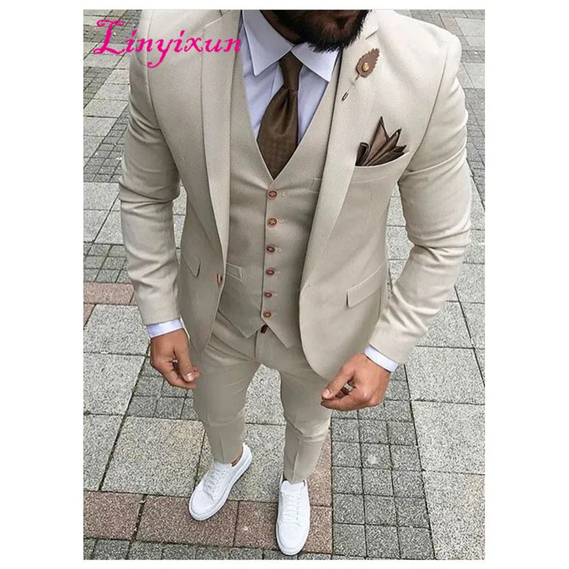Linyixun Luxury Beige Mens Suit Jacket Pants Formal Dress Men Suit Set men wedding suit for men groom tuxedos suits
Linyixun Luxury Beige Mens Suit Jacket Pants Formal Dress Men Suit Set men wedding suit for men groom tuxedos suits