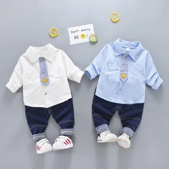 Boys Girls Clothing Set Spring Formal Gentleman 2pcs T-shirt+Pants Suit for Kids Clothess Cotton Set Children Tracksuit Suits 
Boys Girls Clothing Set Spring Formal Gentleman 2pcs T-shirt+Pants Suit for Kids Clothess Cotton Set Children Tracksuit Suits