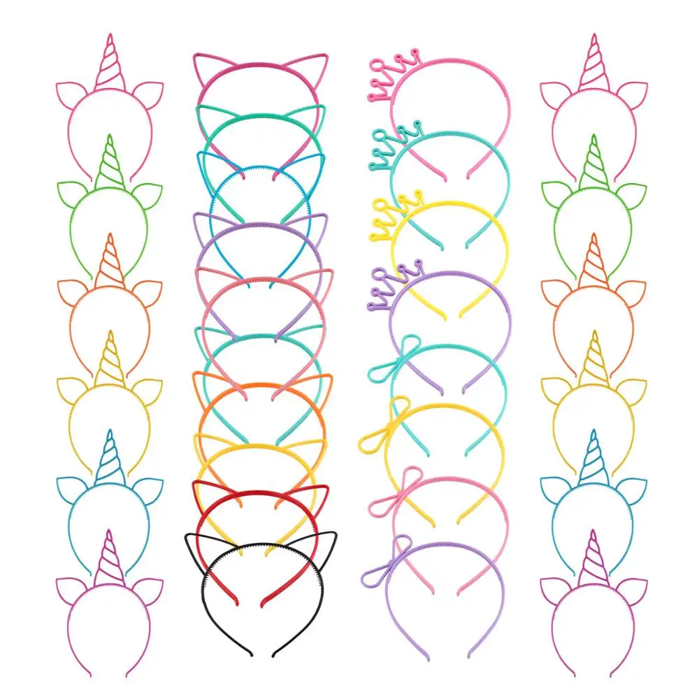 30 Pack Plastic Thin Skinny Cat Ears Headband Unicorn Horn Crown Hair Hoops Hairband Ring Cross Bands Loop Party Favors Supplies
30 Pack Plastic Thin Skinny Cat Ears Headband Unicorn Horn Crown Hair Hoops Hairband Ring Cross Bands Loop Party Favors Supplies