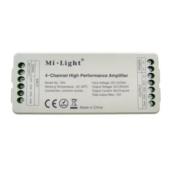 Mi Light PA4 4-Channel High Performance Amplifier DC12V-24V RGB RGBW LED Amplifier Controller For RGB RGBW LED Strips
Mi Light PA4 4-Channel High Performance Amplifier DC12V-24V RGB RGBW LED Amplifier Controller For RGB RGBW LED Strips