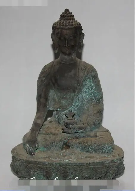 11" Antique Tibetan Buddhism Bronze Shakyamuni Sakyamuni Amitabha Buddha Statue
11" Antique Tibetan Buddhism Bronze Shakyamuni Sakyamuni Amitabha Buddha Statue