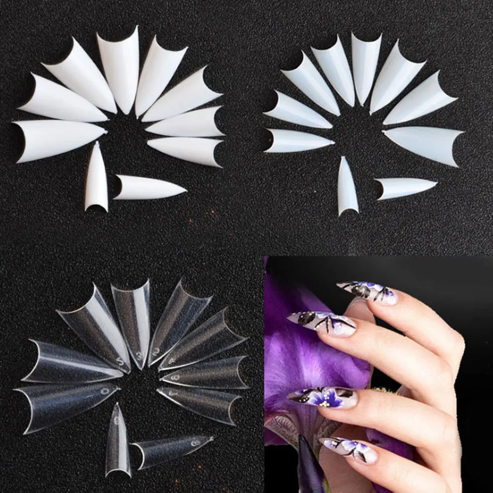 500 Tips False Nail Clear Natural White False Point Stiletto French Acrylic UV Gel Nail Tips Nail Makeup Tools Supplies
500 Tips False Nail Clear Natural White False Point Stiletto French Acrylic UV Gel Nail Tips Nail Makeup Tools Supplies