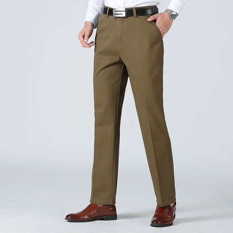 New Arrival Men's Casual Business Pants 100% Cotton Middle Waist Straight Trousers Middle Age Famous Brand-Clothing Five Colors
New Arrival Men's Casual Business Pants 100% Cotton Middle Waist Straight Trousers Middle Age Famous Brand-Clothing Five Colors