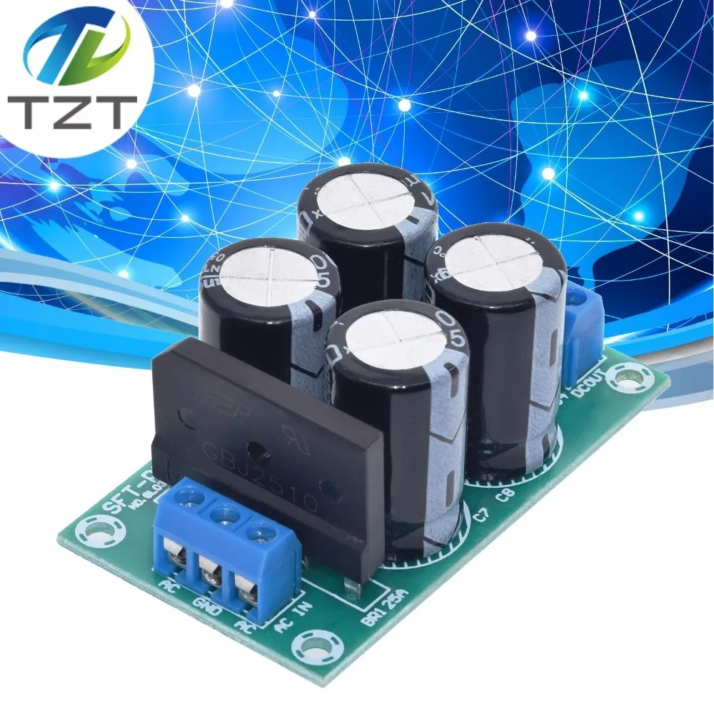 TZT PW28 Dual Power Filter Power Amplifier Board Rectifier High Current 25A Flat Bridge Unregulated Power Supply Board DIY
TZT PW28 Dual Power Filter Power Amplifier Board Rectifier High Current 25A Flat Bridge Unregulated Power Supply Board DIY