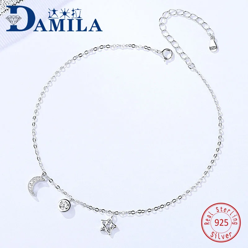 Moon star Fashion 100% geuine 925 Sterling Silver chain bracelets for women Elegant Jewelry S925 silver bracelets for girls
Moon star Fashion 100% geuine 925 Sterling Silver chain bracelets for women Elegant Jewelry S925 silver bracelets for girls
