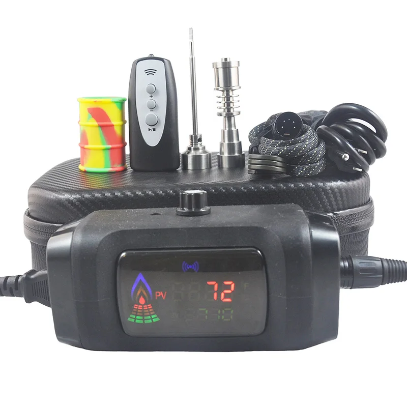E dab nail Smart Electric temperature control Remote Dual Screen 10 16 20 MM Coils Titanium Nail Fancier F710 fit for glass bong
E dab nail Smart Electric temperature control Remote Dual Screen 10 16 20 MM Coils Titanium Nail Fancier F710 fit for glass bong