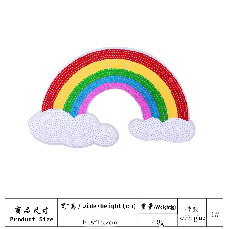 3 PCS/set Colorful Sequin Rainbow Embroidery Sew Iron on Patch Badge Cloth Applique DIY Decoration Sequined Stickers Bag Fabric
3 PCS/set Colorful Sequin Rainbow Embroidery Sew Iron on Patch Badge Cloth Applique DIY Decoration Sequined Stickers Bag Fabric