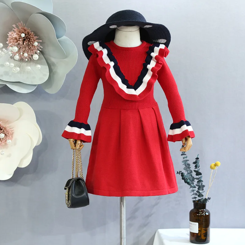 Boutique children's clothing autumn school college wind princess dress knit sweater 2018 autumn new girls long-sleeved dress
Boutique children's clothing autumn school college wind princess dress knit sweater 2018 autumn new girls long-sleeved dress