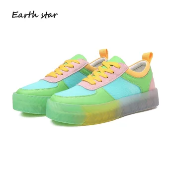 Casual Shoes Women Chunky Sneakers Real Leather zapatos de mujer Patchwork Colorful chaussures femme Breathable Ladies footware
Casual Shoes Women Chunky Sneakers Real Leather zapatos de mujer Patchwork Colorful chaussures femme Breathable Ladies footware