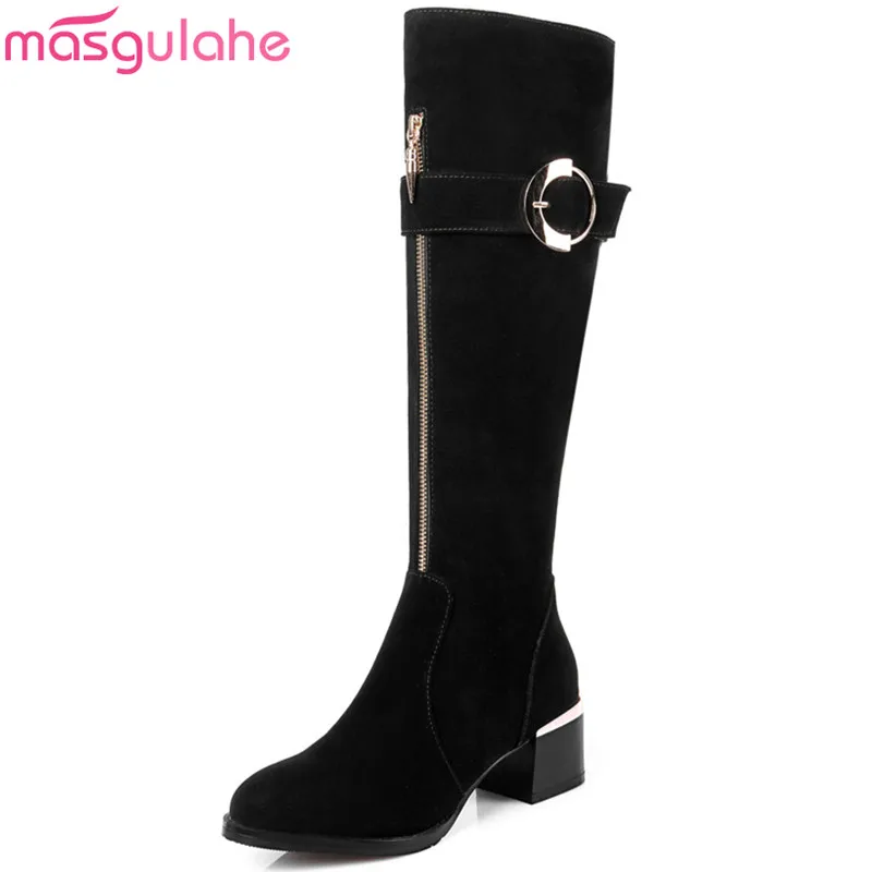 Masgulahe black gray women boots pointed toe zipper cow suede ladies boots buckle leather square heel knee high boots
Masgulahe black gray women boots pointed toe zipper cow suede ladies boots buckle leather square heel knee high boots