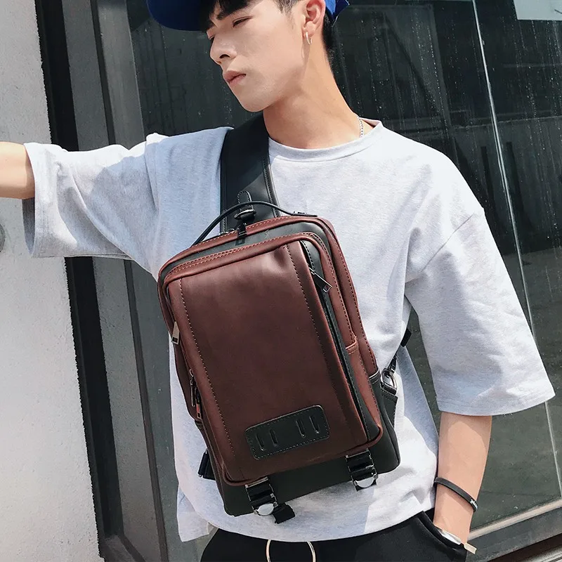 2019 Vintage Messenger Bag Men's PU Leather Shoulder Student Bag Male Handbags Laptop Briefcase Men Travel Waterproof Chest bags
2019 Vintage Messenger Bag Men's PU Leather Shoulder Student Bag Male Handbags Laptop Briefcase Men Travel Waterproof Chest bags