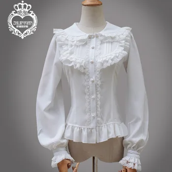 Free Hot Sale Real Shipping 2019 New Long Sleeve Sweet Shirt For Spring Lolita Linen Yarn Chiffon Bottom
Free Hot Sale Real Shipping 2019 New Long Sleeve Sweet Shirt For Spring Lolita Linen Yarn Chiffon Bottom