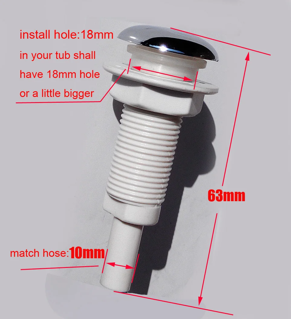 16 pcs Bathtub spa Air jet with Chrome plating, air blower bubble nazzle A0-16 10mm
16 pcs Bathtub spa Air jet with Chrome plating, air blower bubble nazzle A0-16 10mm