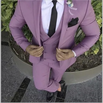 2020 Latest Coat Pant Design Purple Pink Men Suit Slim Fit Groom Tuxedo 3 Piece Custom Wedding Suits Prom Blazer Terno Masculino 
2020 Latest Coat Pant Design Purple Pink Men Suit Slim Fit Groom Tuxedo 3 Piece Custom Wedding Suits Prom Blazer Terno Masculino