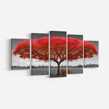 5 Pieces Modular Canvas HD Prints Posters Home Decor Wall Art Pictures Red Tree Art Scenery Landscape Paintings Unframed
5 Pieces Modular Canvas HD Prints Posters Home Decor Wall Art Pictures Red Tree Art Scenery Landscape Paintings Unframed
