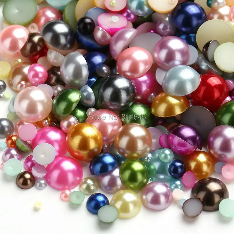 mix color 2-10mm Mixed Size Half Round pearl Craft ABS Imitation Pearls Resin Flatback Scrapbook Beads Decorate Diy
mix color 2-10mm Mixed Size Half Round pearl Craft ABS Imitation Pearls Resin Flatback Scrapbook Beads Decorate Diy