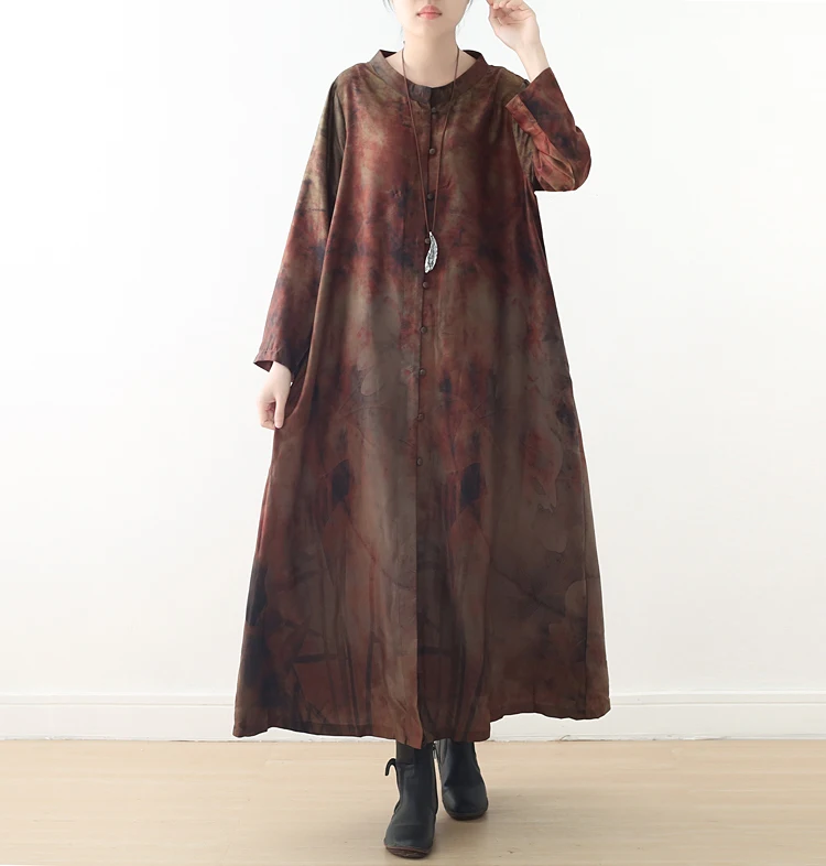 2019 Spring New Large Size Women's Loose Retro Silk Dresses Female Vintage Shirt Ankle Length Mulberry Silk Loose Robe Plus Size
2019 Spring New Large Size Women's Loose Retro Silk Dresses Female Vintage Shirt Ankle Length Mulberry Silk Loose Robe Plus Size